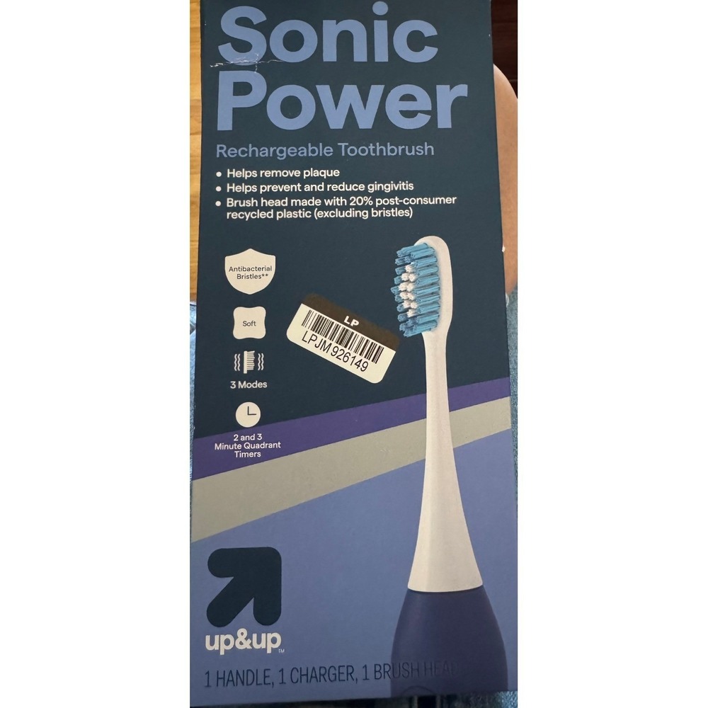 Up & Up Sonic Power Rechargeable Toothbrush – New In Box SEALED